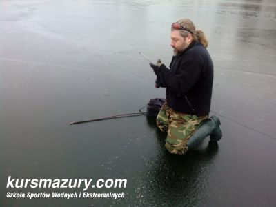 na lodzie jezioro Kisajno 01.2017.