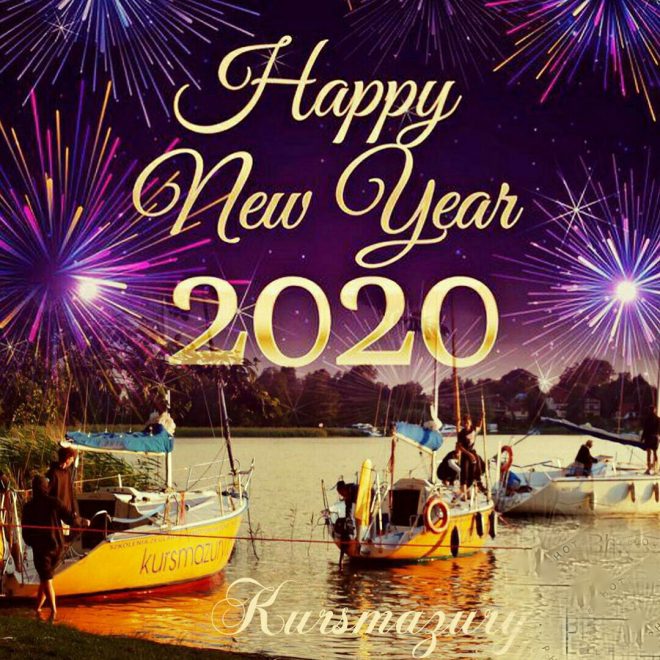 kursmazury.com życzenia nowy rok 2020 wypływamy w nowy rok mazury jachty na wodzie rejsy szkolenia obozy mazury wakacje lato obóz rejs żeglarstwo